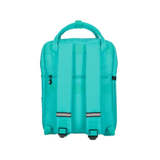 Cartera antartik mochila 2 asas y bolsillos exteriores menta 300x115x390 mm