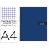 Cuaderno espiral liderpapel a4 micro crafty tapa forrada 120h 90 gr cuadro 5 mm 5 bandas 4 colores color azul