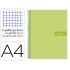 Cuaderno espiral liderpapel a4 micro crafty tapa forrada 120h 90 gr cuadro 5 mm 5 bandas 4 colores color verde