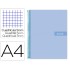 Cuaderno espiral liderpapel a4 micro crafty tapa forrada 120h 90 gr cuadro 5 mm 5 bandas 4 colores celeste