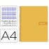 Cuaderno espiral liderpapel a4 crafty tapa forrada 80h 90 gr cuadro 4mm con margen color naranja