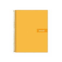 Cuaderno espiral liderpapel a4 crafty tapa forrada 80h 90 gr cuadro 4mm con margen color naranja