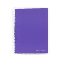 Cuaderno espiral liderpapel a5 micro jolly tapa forrada 140h 75 gr cuadro 5mm 5 bandas6 taladros colores surtidos