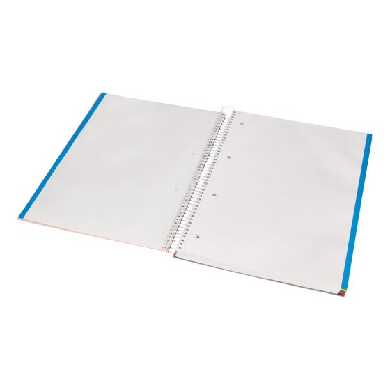 Cuaderno espiral liderpapel a4 micro jolly tapa forrada 140h 75 gr liso 5 bandas 4 taladros colores surtidos