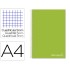 Cuaderno espiral liderpapel a4 micro jolly tapa forrada 140h 75 gr cuadro 5mm 5 bandas 4 taladros color verde