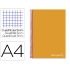 Cuaderno espiral liderpapel a4 micro jolly tapa forrada 140h 75 gr cuadro 5mm 5 bandas4 taladros color naranja