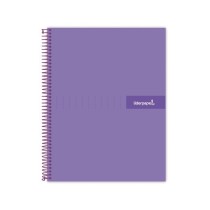 Cuaderno espiral liderpapel a5 micro crafty tapa forrada 120h 90 gr cuadro 5mm 5 bandas6 taladros color violeta
