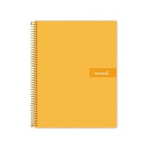 Cuaderno espiral liderpapel a5 micro crafty tapa forrada 120h 90 gr cuadro 5mm 5 bandas6 taladros color naranja