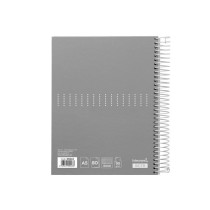 Cuaderno espiral liderpapel a5 crafty tapa forrada 80h 90 gr cuadro 4 mm con margen colores surtidos