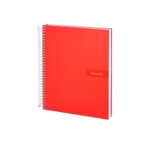 Cuaderno espiral liderpapel a5 crafty tapa forrada 80h 90 gr cuadro 4 mm con margen colores surtidos