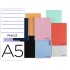 Cuaderno espiral liderpapel a5 wonder tapa plastico 80h 90g pauta estrecha 2,5mm con margen colores surtidos
