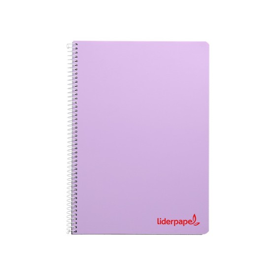 Cuaderno espiral liderpapel a5 wonder tapa plastico 80h 90g cuadro 4mm con margen colores surtidos