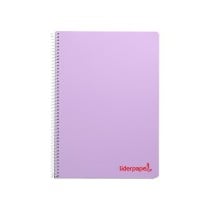 Cuaderno espiral liderpapel a4 wonder tapa plastico 80h 90gr pauta estrecha 2,5mm con margen colores surtidos
