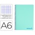 Cuaderno espiral liderpapel a6 micro wonder tapa plastico 120h 90 gr cuadro 5mm 4 bandas color verde