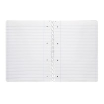 Cuaderno espiral liderpapel a4 micro smart tapa blanda 80h60gr horizontal 7mm doble margen 4 taladros colores
