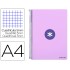 Cuaderno espiral liderpapel a4 micro antartik tapa dura 80h 100 gr cuadro 5 mm sin bandas 4 taladros color lavanda
