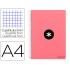 Cuaderno espiral liderpapel a4 micro antartik tapa dura 80 h 100 gr cuadro 5mm sin bandas 4 taladros color coral