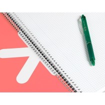Cuaderno espiral liderpapel a4 micro antartik tapa dura 80 h 100 gr cuadro 5mm sin bandas 4 taladros color coral