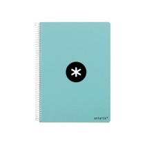 Cuaderno espiral liderpapel a4 micro antartik tapa dura 80h 100 gr cuadro 5mm sin bandas 4 taladros color menta