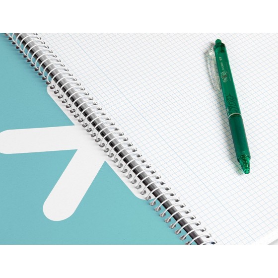 Cuaderno espiral liderpapel a4 micro antartik tapa dura 80h 100 gr cuadro 5mm sin bandas 4 taladros color menta