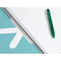 Cuaderno espiral liderpapel a4 micro antartik tapa dura 80h 100 gr cuadro 5mm sin bandas 4 taladros color menta