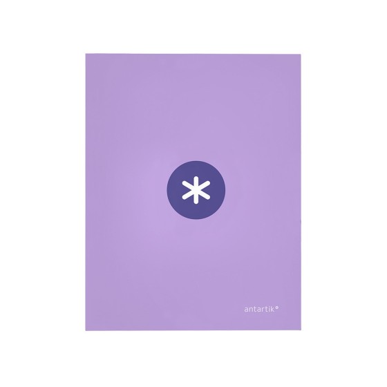 Carpeta liderpapel antartik a4 forrada 4 anillas 25 mm redondas color lavanda