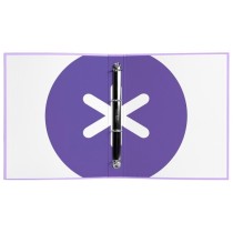 Carpeta liderpapel antartik a4 forrada 4 anillas 25 mm redondas color lavanda