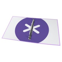 Carpeta liderpapel antartik a4 forrada 4 anillas 25 mm redondas color lavanda