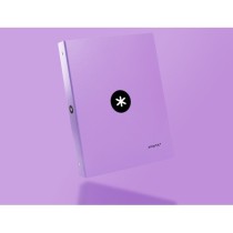 Carpeta liderpapel antartik a4 forrada 4 anillas 25 mm redondas color lavanda
