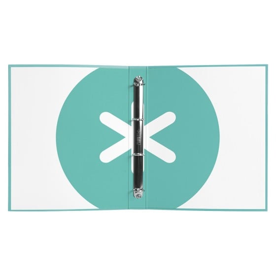 Carpeta liderpapel antartik a4 forrada 4 anillas 25 mm redondas color menta