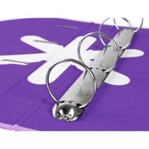 Carpeta con recambio liderpapel antartik a4 cuadro 5mm forrada 4 anillas 40mm redondas color lavanda