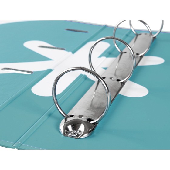 Carpeta con recambio liderpapel antartik a4 cuadro 5mm forrada 4 anillas 40mm redondas color menta