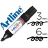 Rotulador artline marcador permanente ek-50 negro punta biselada 6 mm papel metal y cristal