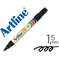 Rotulador artline marcador permanente ek-70 negro punta redonda 1.5 mm papel metal y cristal