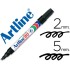 Rotulador artline marcador permanente ek-90 negro punta biselada 5 mm papel metal y cristal