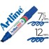 Rotulador artline marcador permanente 100 azul punta biselada