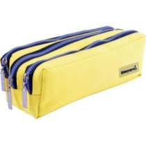 Bolso escolar liderpapel portatodo rectangular 3 bolsillos amarillo pastel 185x80x70 mm
