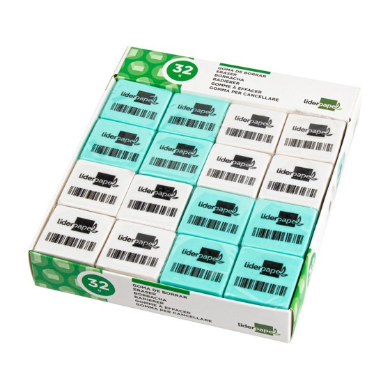 Goma de borrar liderpapel para lapiz cuadrada