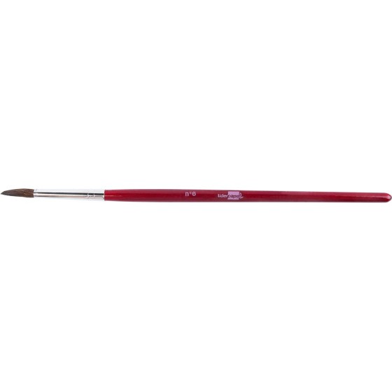 Pinceles acuarela liderpapel nº 6 virola cromada pelo engomado