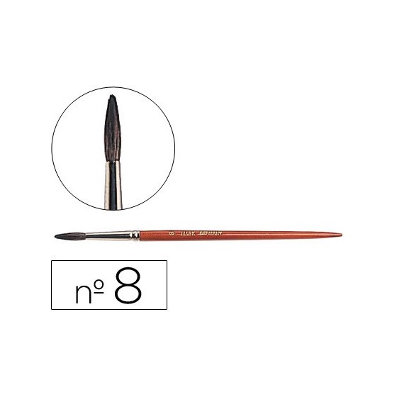 Pinceles acuarela liderpapel nº 8 virola cromada pelo engomado
