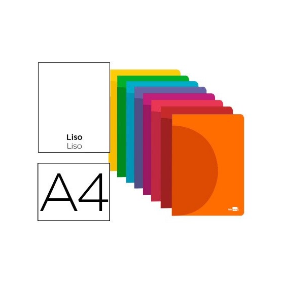 Libreta liderpapel 360 tapa de plastico a4 48 hojas 90g/m2 lisa sin margen colores surtidos