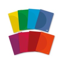 Libreta liderpapel 360 tapa de plastico a4 48 hojas 90g/m2 lisa sin margen colores surtidos