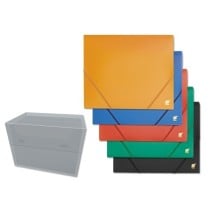 Carpeta BISMARK Plástico A4 Gomas Solapas Pack x6 Colores