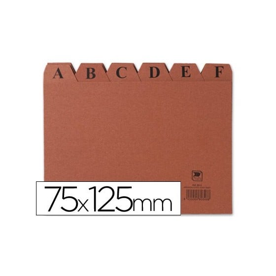 Indice fichero liderpapel carton nº2 75x125 mm