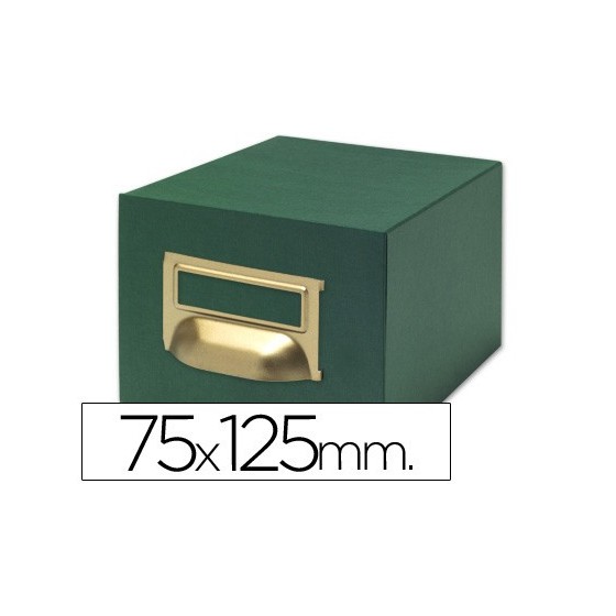 Fichero fichas tela verde 500 fichas n.2 tamaño 75x125 mm