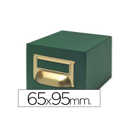 Fichero fichas tela verde 500 fichas n.1 tamaño 65x95 mm