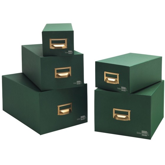 Fichero fichas tela verde 500 fichas n.1 tamaño 65x95 mm