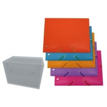 Carpeta BISMARK Plástico 4º Gomas Solapas Pack x6 Colores