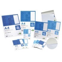 Bloc notas liderpapel cuadro 4mm a4 80 hojas 60g/m2 perforado