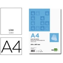 Bloc notas liderpapel liso a4 80 hojas 60g/m2
